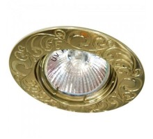 Светильник точечный встраиваемый под лампу 2005DL MR16 50W G5.3 античное золото/ Green Antique Brass  17801  FERON