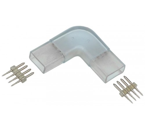 Коннектор угловой 5шт RGB 14мм (разъем-разъем)  LSCON14-RGB-220-05  IEK