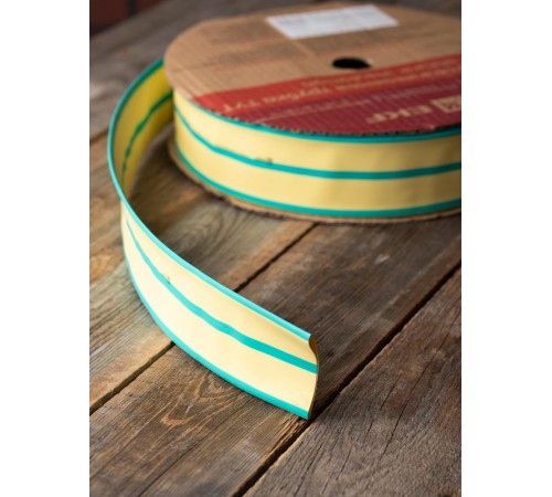 Термоусаживаемая трубка ТУТ нг 30/15 жел-зел EKF PROxima  tut-30-yg  EKF