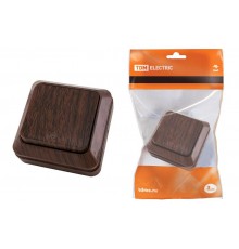 Переключатель на 2 направления 1-кл. открытой установки IP20 10А, бук "Ладога"   SQ1801-0029  TDM