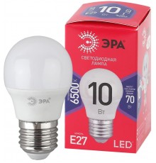 Лампа светодиодная ЭКО LED P45-10W-865-E27 R (диод, шар, 10Вт, хол, E27)  Б0045355  ЭРА