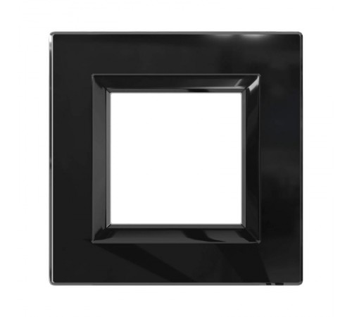 Рамка из натурального стекла, "Avanti", черная, 2 модуля  4402822  DKC