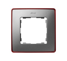 Simon 82 Рамка декоративная, 1 пост, Select, S82 Detail, алюминий-красный металлик  8201610-255  Simon