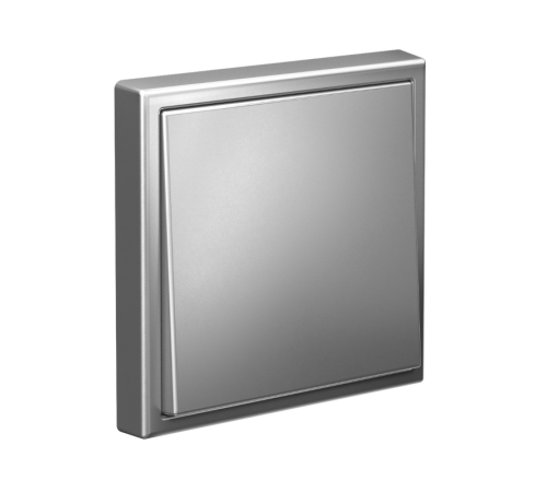 ArtGallery Сталь Выключатель 1-клавишный КНОПОЧНЫЙ, механизм, быстрозажим. клем.  GAL000915S  SE