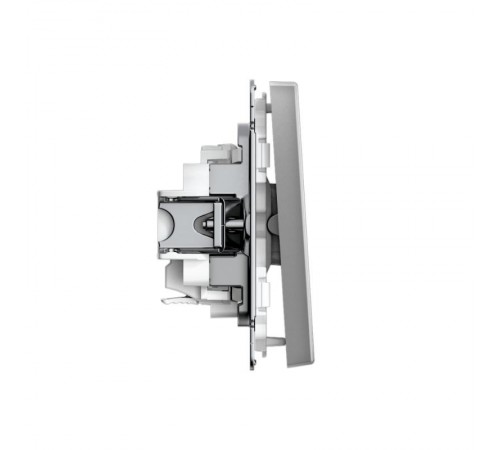 ArtGallery Сталь Выключатель 1-клавишный , 10АХ, механизм, быстрозажим. клем.  GAL000911S  SE