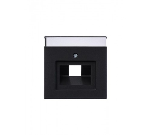Накладкадля 1-постовой телекоммуникационной розетки 0213, 0216, серия solo/future, цвет чёрный бархат  1710-0-3912   2CKA001710A3912  ABB