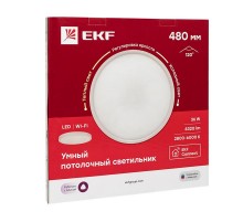 Умный потолочный светильник 480 мм 36W EKF Connect  sclwf-480-cct  EKF