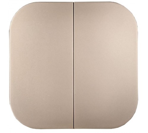 GLORY Выключатель 2-клавишный о/у 10А ВС20-2-0-ХШм шампань матовый  EVH20-K37M-10  IEK