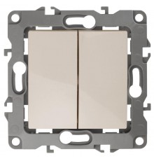 Переключатель ЭРА Серия 12 12-1112-02 перекрёстный двойной, 10АХ-250В, слоновая кость   Б0065287  ЭРА