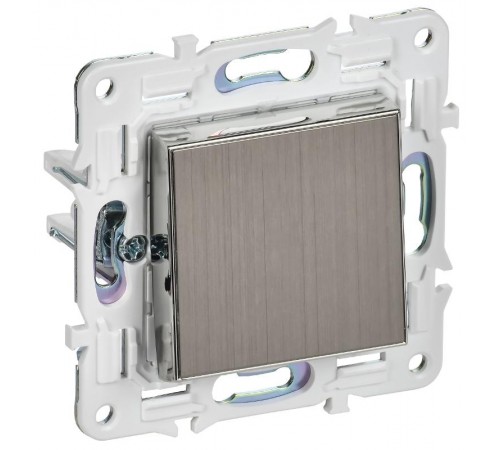 SKANDY Выключатель 1-клавишный 10А SK-V01N никель  SK-V10-0-10-K50  IEK