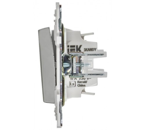 SKANDY Выключатель 1-клавишный 10А SK-V01N никель  SK-V10-0-10-K50  IEK