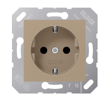Штепсельная розетка SCHUKO 16А / 250В, пружинные зажимы; термопласт; бронзово-бежевый; CD500  CD5120BFBB  Jung