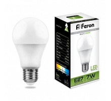 Лампа светодиодная LB-91 (7W) 230V E27 4000K A60  25445  FERON