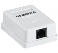 Розетка инф. настенная RJ45 кат. 5Е UTP 1 порт  CS2-1C5EU-12-G  GENERICA