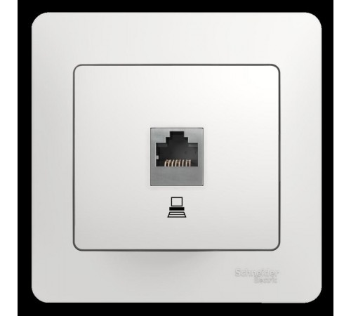 Glossa Белый Розетка компьютерная RJ45 кат.5E  GSL000181K  SE