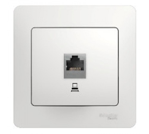 Glossa Белый Розетка компьютерная RJ45 кат.5E  GSL000181K  SE