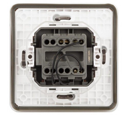 Переключатель ЭРА Эксперт 11-1527-01 с подсветкой IP55, 10АХ-250В, СУ, Белый  Б0063253  ЭРА