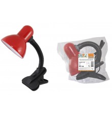 Светильник настольный прищепка 40Вт, E27, красный, (мягкая упак.) Народный  SQ0337-0127  TDM