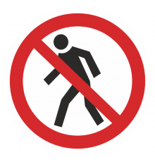 Знак P 03 "Проход запрещен" 200х200 мм, пленка самоклеящаяся ГОСТ Р 12.4.026-2015  an-p-03  EKF