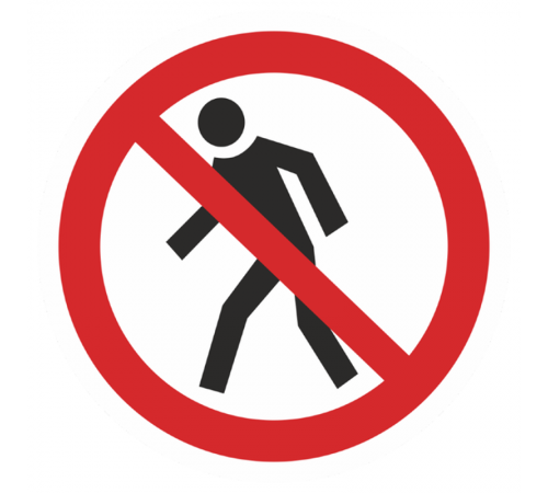 Знак P 03 "Проход запрещен" 200х200 мм, пленка самоклеящаяся ГОСТ Р 12.4.026-2015  an-p-03  EKF