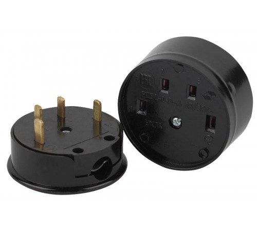 9-803-06 Соединитель электрический 3P+N (СЭ 30-В-А-25/380), 25А-380В, ОУ, карболит (6/36/1080)  Б0050374  Intro