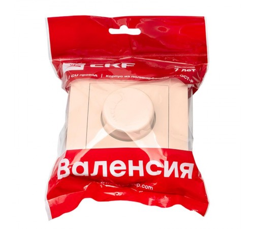 Валенсия светорегулятор 600W 220В кремовый EKF PROxima   EWD06-101-20   EKF