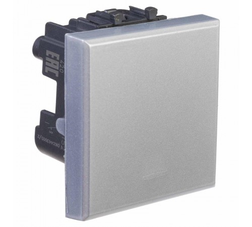 Кнопка одноклавишная модульная, "Avanti", "Закаленная сталь", 2 модуля  4404152  DKC