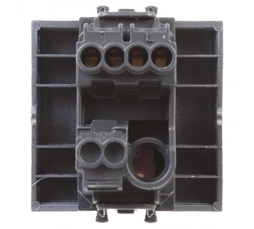 Кнопка одноклавишная модульная, "Avanti", "Закаленная сталь", 2 модуля  4404152  DKC