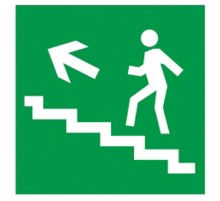 Пиктограмма (наклейка) . 50х50мм "Напр.к эвак.вых.по лест.нал.вверх"  YPC30-50NEV-LNALVV  IEK