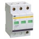 Ограничитель импульсного перенапряжения ОПС1-C 3Р In=20kA Un=400B Im=40kA  MOP20-3-C  IEK