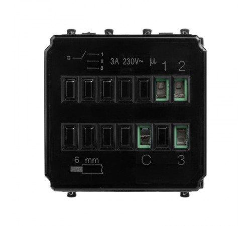 Механизм управления вентиляторами модульный, "Avanti", "Черный матовый", 2 модуля  4412172  DKC