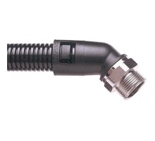 Фитинг AL13/M20/S45/BL, 45° поворотный, полиамид 66/никел.латунь, черный, резьба M20, d13, 10 шт. в пачке  7TCA296000R0215  ABB