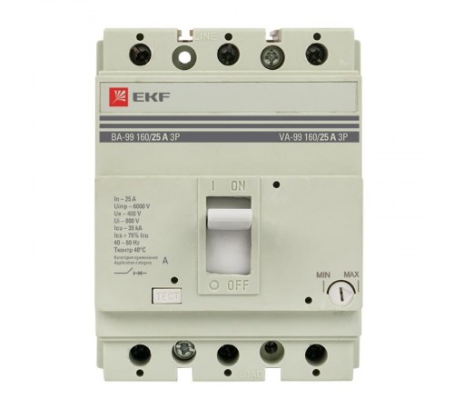 Выключатель автоматический ВА-99 160/25А 3P 35кА EKF PROxima  mccb99-160-25  EKF