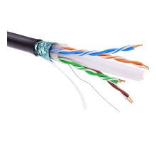 Кабель витая пара кат. 6 экран. F/UTP, 4 пары, светостабилизированный ПЭ, цвет внешней оболочки черный, катушка 305 м  RN6FUKPEBK  DKC