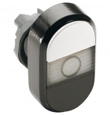 Кнопка двойная MPD8-11С (белая/черная) прозрачная линза с тексто м (START/STOP)  1SFA611137R1108  ABB