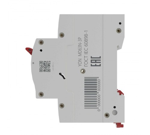 Автоматический выключатель модульный YON max типа MD63N, 6кА, 3 полюса, хар-ка C, 2А  MD63N-3PC2  DKC