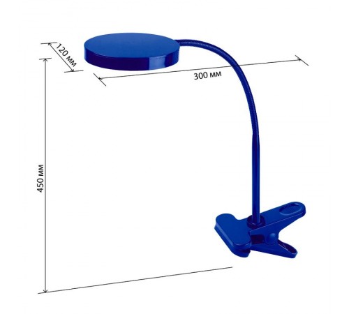 Светильник настольный прищепка светодиодный NLED-435 4Вт 3000К синий  Б0004479  ЭРА