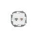 Simon 15 Белый Розетка телефонная + компьютерная RJ11+RJ45 кат.5е, Systimax  1591590-030  Simon