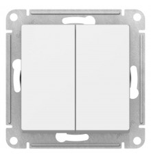 AtlasDesign Переключатель 2-клавишный, перекрестный, 2 x сх. 7, 10АХ, механизм, Лотос  ATN001373  SE