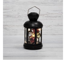 Декоративный фонарь с шариками 12х12х20,6 см, черный корпус, теплый белый цвет свечения  513-061  NEON-NIGHT