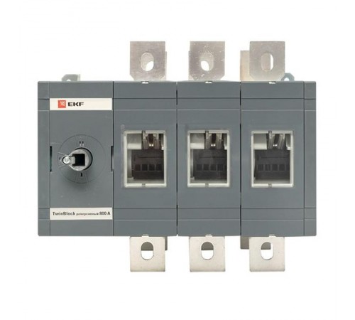 Рубильник 800A 3P реверсивный без рукоятки управления TwinBlock EKF  tb-s-800-3p-rev  EKF