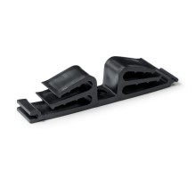 Держатель круглого кабеля двусторонний на 12 мест черный (25шт/уп)  PR08.33080  Промрукав