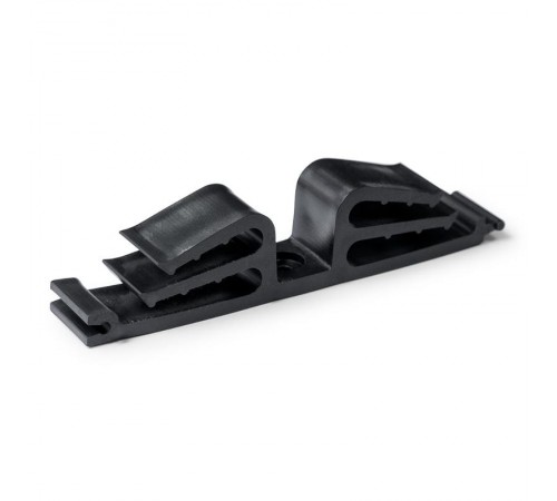 Держатель круглого кабеля двусторонний на 12 мест черный (25шт/уп)  PR08.33080  Промрукав