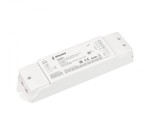 INTELLIGENT ARLIGHT Диммер SMART-CC-2042-RGBW-PD-SUF (12-48V, 4x150-500mA, 2.4G) (IARL, IP20 Пластик, 5 лет)  037420  Arlight