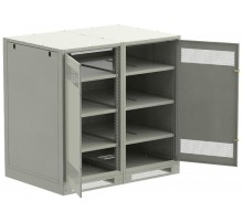 ITK LINEA B Шкаф (пустой) 1350х1400мм дверь двуст. мет. сер.  LB35-13H49-2M  ITK