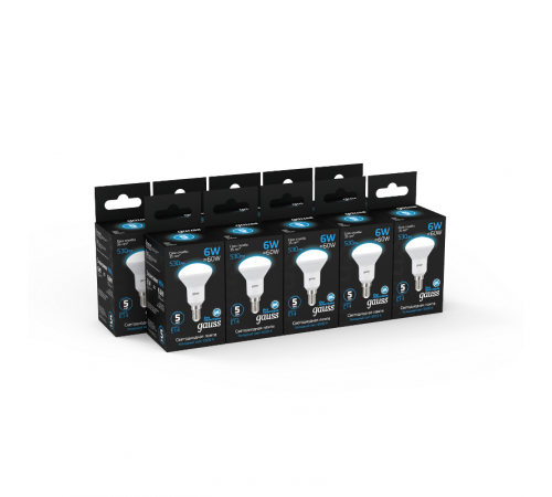 Лампа светодиодная R50 6W 530lm 6500K Е14 LED 1/10/100  106001306  Gauss