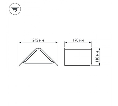 Светильник LGD-Wall-Delta-1B-12W Warm White  019779  Arlight