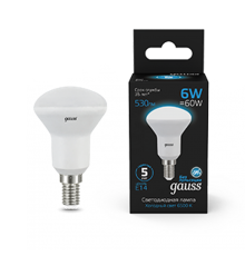 Лампа светодиодная R50 6W 530lm 6500K Е14 LED 1/10/100  106001306  Gauss