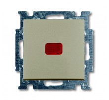 ABB Basic 55 Шампань Выключатель кнопочный 1-клавишный, с линзой, без лампы, НО контакт  1413-0-1092   2CKA001413A1092  ABB