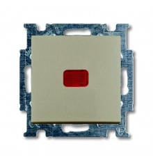 ABB Basic 55 Шампань Выключатель кнопочный 1-клавишный, с линзой, без лампы, НО контакт  1413-0-1092   2CKA001413A1092  ABB